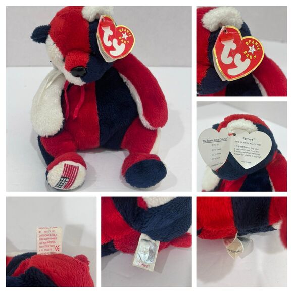 Vintage Collection of Ty Beanie Baby Bears. Spangle,Patriot,Erin,B.B. Bear - Picture 6 of 12